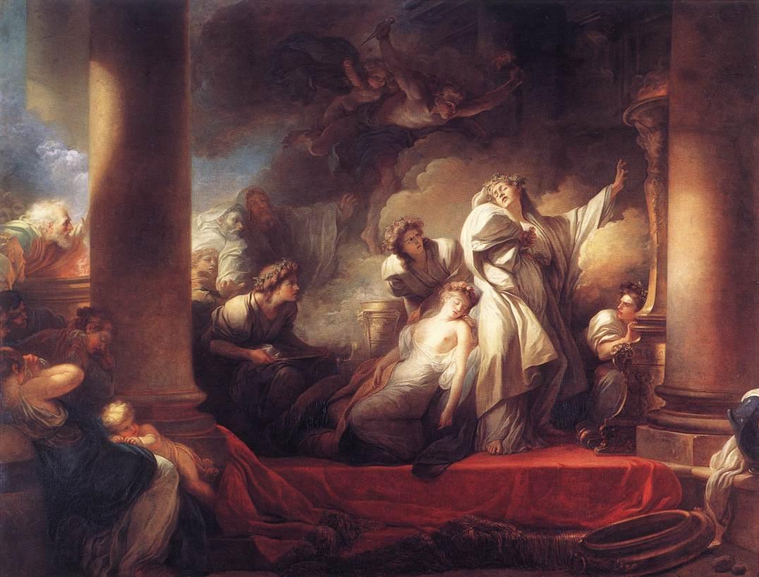 Jean-Honore Fragonard Coresus Sacrificing himselt to Save Callirhoe